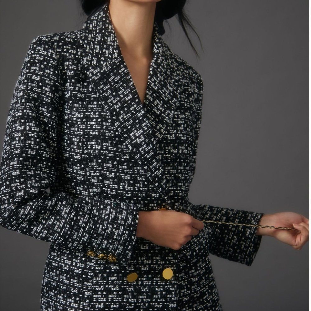 Maeve Double-Breasted Tweed Jacket